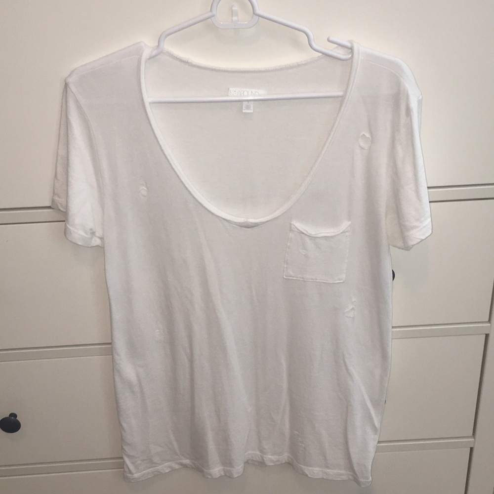 Distressed White Shirt 🖤